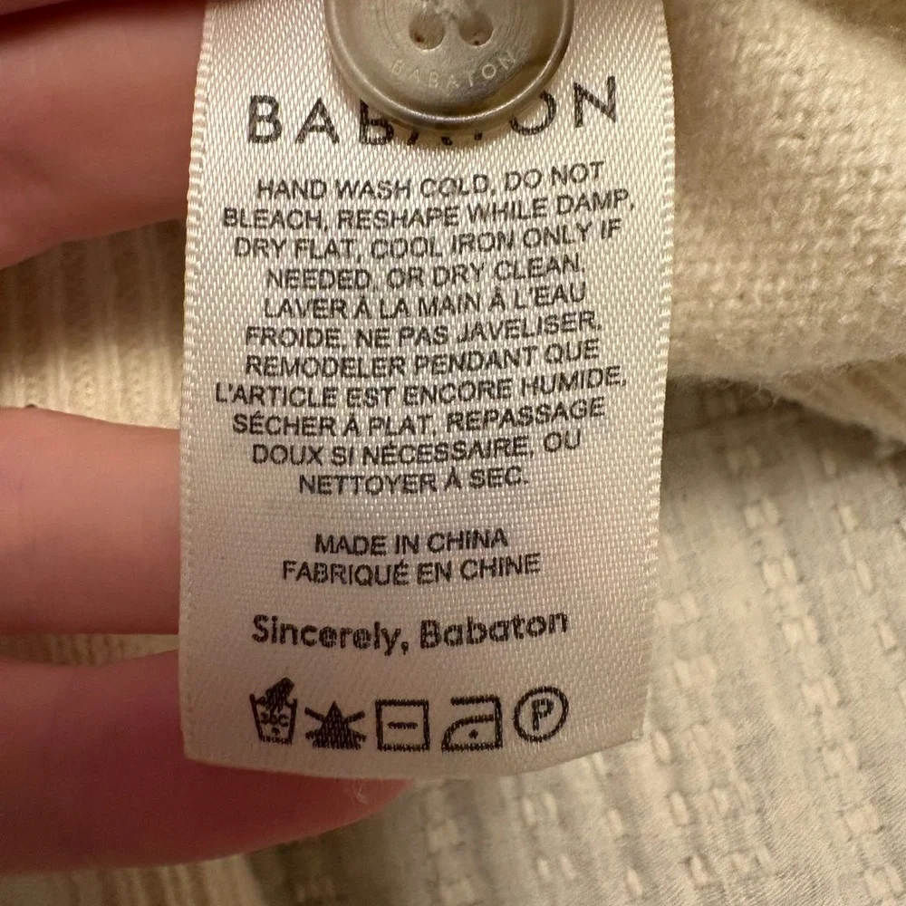 Babaton Cream Knit 100% Cashmere Sweater - Picture 4 of 7